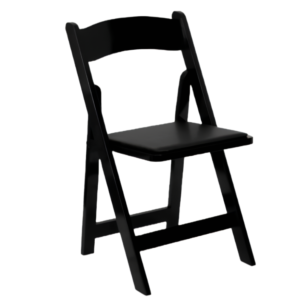 Black resin chair rentals in Los Angeles