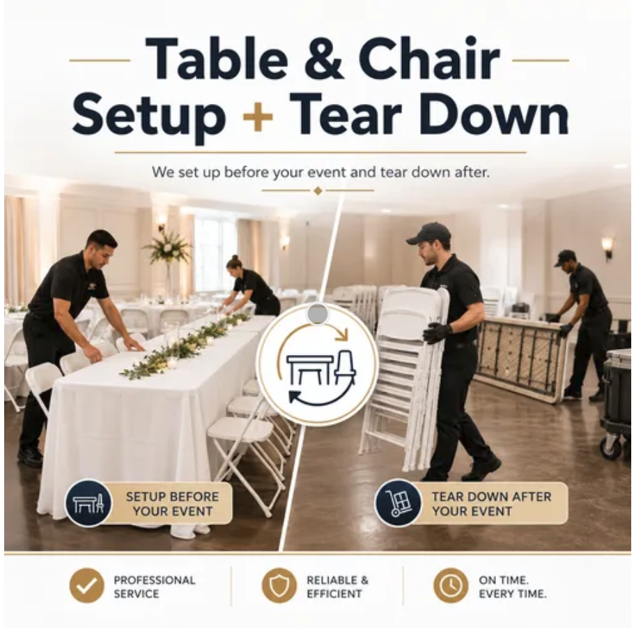Table setup and teardown service information